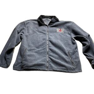 San Francisco fleece collared zip up jacket with pockets XL